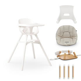 The Chair in Mono Coconut / 3-in-1 High Chair Kit