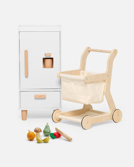 Play Fridge + Shopping Cart + Fruits & Veggies