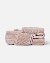 The Ribbed Hooded Towel + Bath Mitt