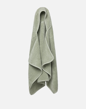 The Ribbed Hooded Towel in Sage